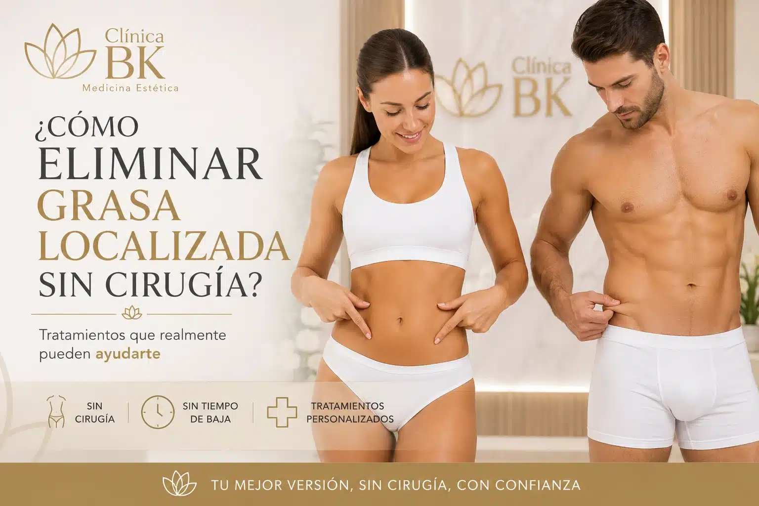 Cómo eliminar grasa localizada sin cirugía mediante tratamientos médico-estéticos.
