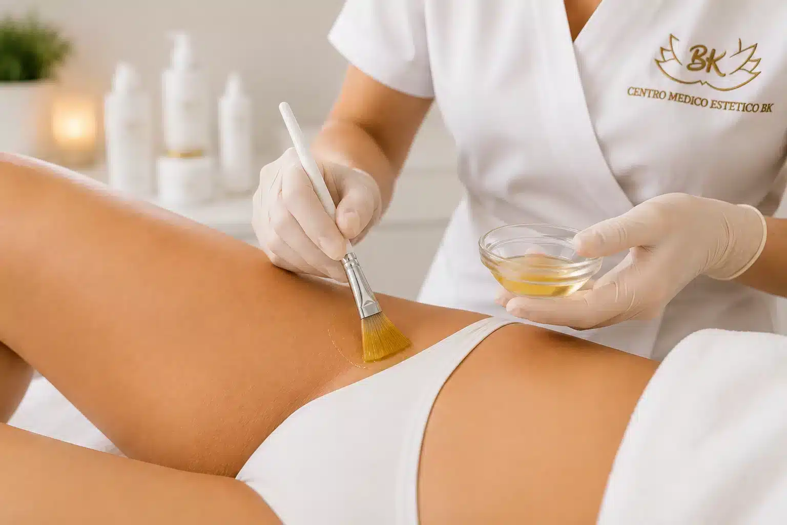 Tratamiento de peeling íntimo despigmentante en Clínica BK